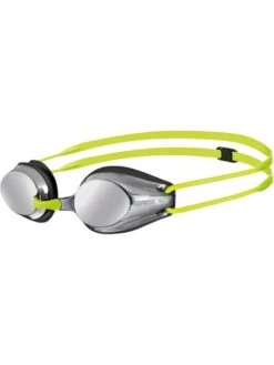 Arena Tracks Junior Mirrored Goggles - Black & Fluro Yellow
