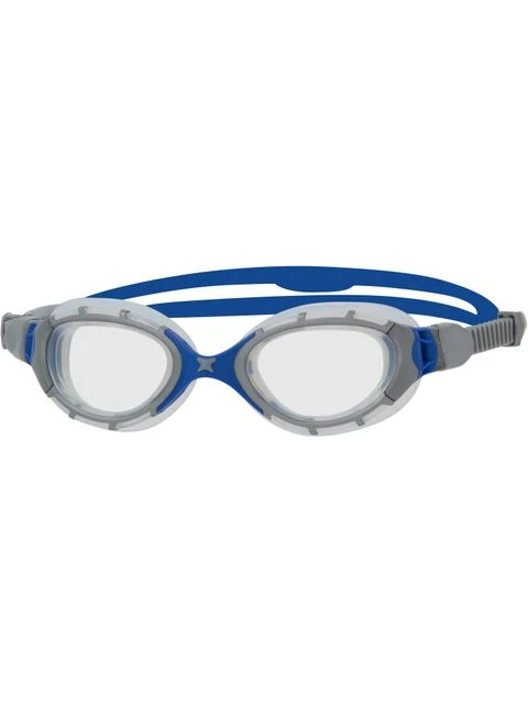 Zoggs Predator Flex Goggles Small Fit - Clear/Silver/Blue 3 Zoggs Predator Flex Goggles Small Fit - Clear/Silver/Blue