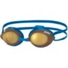 Zoggs Racespex Rainbow Mirror Goggles - Mirrored Gold/Navy/Blue -Aqua Fit Wear blue 461068 nvblmgd