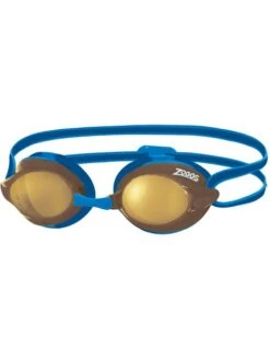 Zoggs Racespex Rainbow Mirror Goggles - Mirrored Gold/Navy/Blue