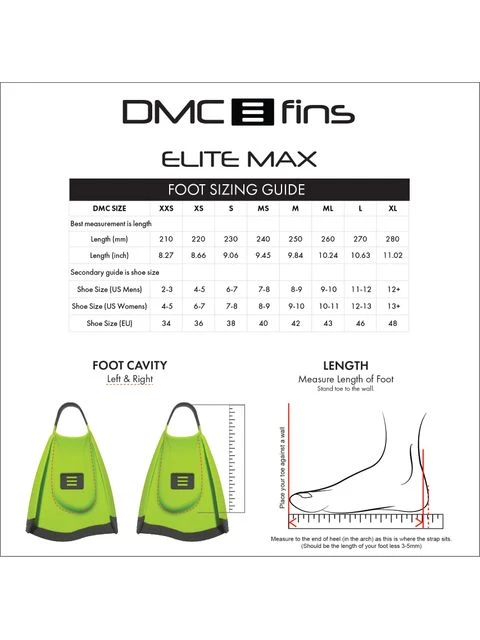 DMC Fins Elite Max Fins - Fluoro/Charcoal 6 DMC Fins Elite Max Fins - Fluoro/Charcoal - Image 4