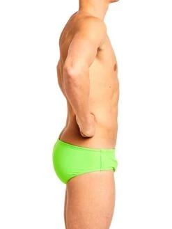 Engine Club Cut Pool Briefs - Fluro Green -Aqua Fit Wear engine club cut pool briefs fluro green rscc fg 4