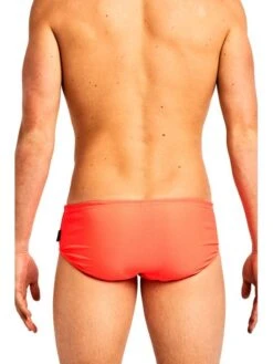 Engine Club Cut Pool Briefs - Fluro Red -Aqua Fit Wear engine club cut pool briefs fluro red rscc fr 3