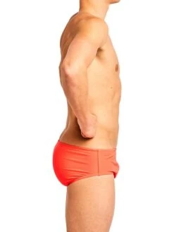 Engine Club Cut Pool Briefs - Fluro Red -Aqua Fit Wear engine club cut pool briefs fluro red rscc fr 4