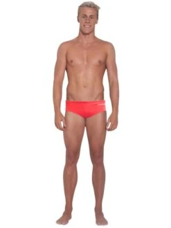 Engine Club Cut Pool Briefs - Fluro Red -Aqua Fit Wear engine club cut pool briefs fluro red rscc fr 5