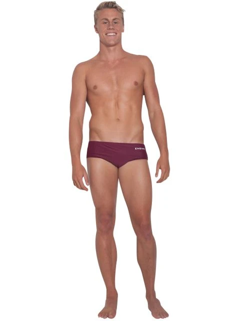 Engine Club Cut Pool Briefs - Maroon 4 Engine Club Cut Pool Briefs - Maroon - Image 2
