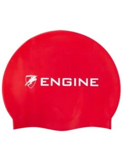 Engine Solid Swim Cap - Red