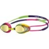 Arena Tracks Junior Mirrored Goggles - Violet/Fuchsia/Green -Aqua Fit Wear green 1e560 896