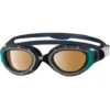 Zoggs Predator Flex Polarized Ultra Goggles Regular Fit - Polarized Copper/Black/Green -Aqua Fit Wear green 461046 bkgnpcpr