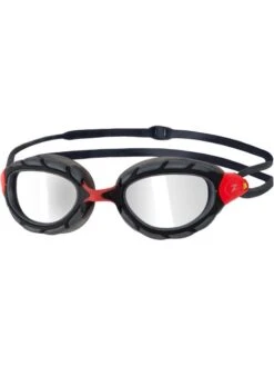 Zoggs Predator Titanium Goggles Regular Fit - Mirrored Smoke/Red/Grey
