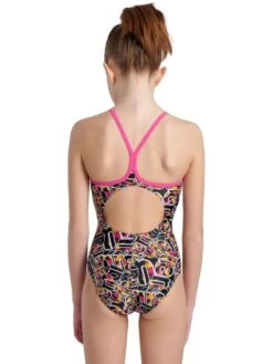 Arena Lightdrop Back One Piece - Freak Rose/Multi -Aqua Fit Wear multi 005086 950 5