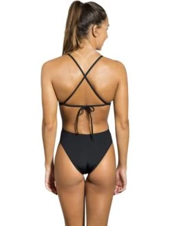 Odeclas Syncro Tie Back One Piece - Black -Aqua Fit Wear odeclas syncro tie back one piece black btfs20 101 3