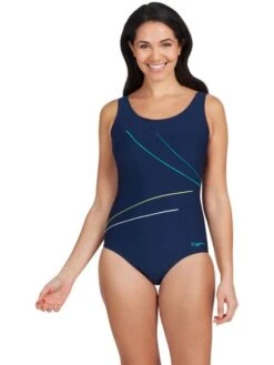 Zoggs Macmasters Scoopback One Piece - Navy/Petrol -Aqua Fit Wear petrol 462314 nvpe 2