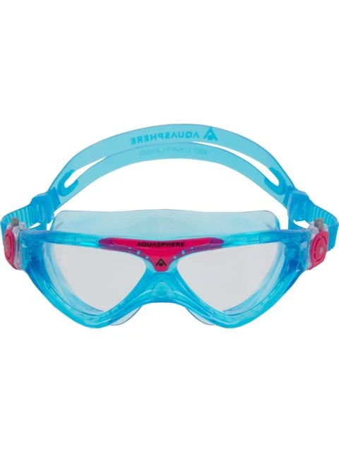 Aqua Sphere Vista Junior Swim Mask - Clear/Turquoise/Pink 4 Aqua Sphere Vista Junior Swim Mask - Clear/Turquoise/Pink - Image 2