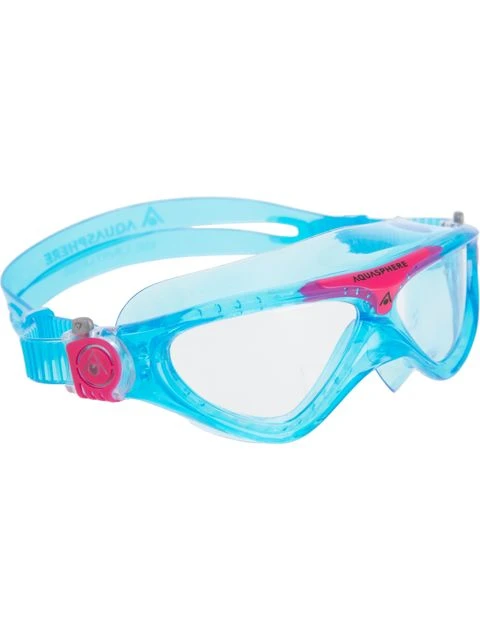 Aqua Sphere Vista Junior Swim Mask - Clear/Turquoise/Pink 5 Aqua Sphere Vista Junior Swim Mask - Clear/Turquoise/Pink - Image 3