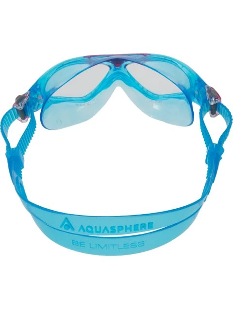 Aqua Sphere Vista Junior Swim Mask - Clear/Turquoise/Pink 6 Aqua Sphere Vista Junior Swim Mask - Clear/Turquoise/Pink - Image 4