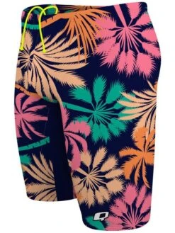 Q Swimwear Jammers - Blue Palms -Aqua Fit Wear q swimwear blue palms jammers qsblp 1