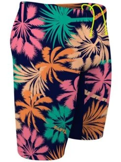 Q Swimwear Jammers - Blue Palms -Aqua Fit Wear q swimwear blue palms jammers qsblp 2