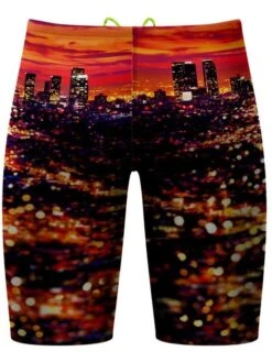 Q Swimwear Jammers - City Of Angels -Aqua Fit Wear q swimwear city of angels jammers qscang 3