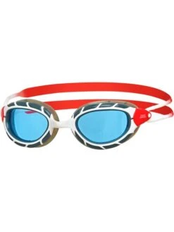 Zoggs Predator Goggles Small Fit - Blue Tint/White/Red