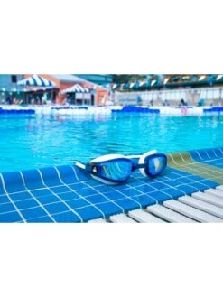 Aqua Sphere Fastlane Goggles - Titanium Blue Mirror / Blue / White -Aqua Fit Wear white 191790 5