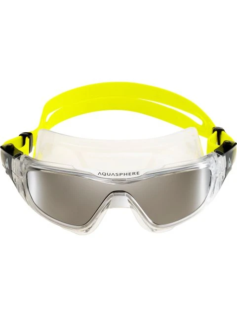Aqua Sphere Vista Pro Swim Mask - Silver Titanium Mirror/Clear/Yellow 4 Aqua Sphere Vista Pro Swim Mask - Silver Titanium Mirror/Clear/Yellow - Image 2