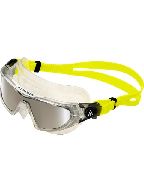 Aqua Sphere Vista Pro Swim Mask - Silver Titanium Mirror/Clear/Yellow 3 Aqua Sphere Vista Pro Swim Mask - Silver Titanium Mirror/Clear/Yellow