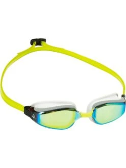 Aqua Sphere Fastlane Goggles - Titanium Yellow Mirror/White/Yellow -Aqua Fit Wear yellow 197580 2