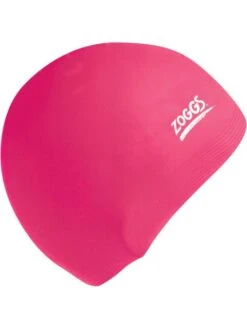 Zoggs Junior Plain Swim Cap - Pink