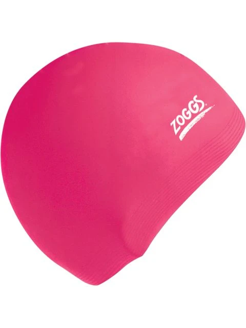 Zoggs Junior Plain Swim Cap - Pink 3 Zoggs Junior Plain Swim Cap - Pink
