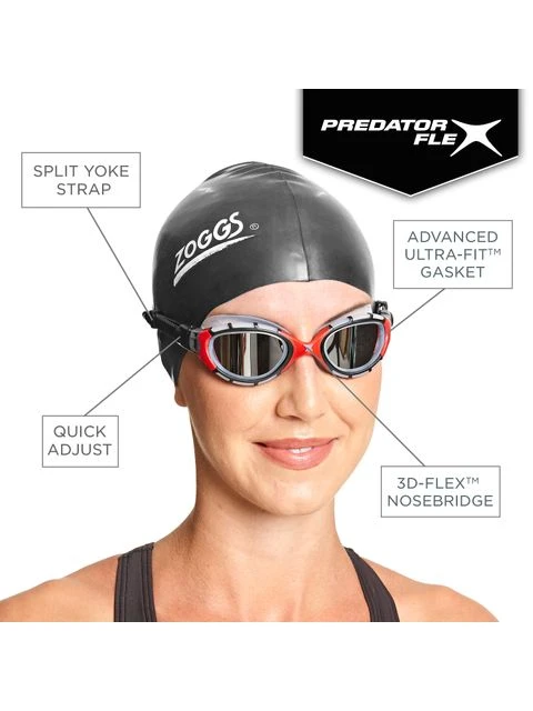 Zoggs Predator Flex Polarized Ultra Goggles Small Fit - Copper/Black/Blue 9 Zoggs Predator Flex Polarized Ultra Goggles Small Fit - Copper/Black/Blue - Image 7