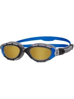 Zoggs Predator Flex Polarized Ultra Goggles Small Fit - Copper/Black/Blue