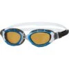Zoggs Predator Flex Polarized Ultra Reactor Goggles - Copper/Blue/Silver -Aqua Fit Wear zoggs predator flex polarized ultra reactor goggles blue silver 301929