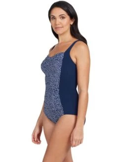 Zoggs Ruched Front One Piece - Martinique -Aqua Fit Wear zoggs ruched front one piece martinique 462355 mtnq 2