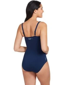 Zoggs Ruched Front One Piece - Martinique -Aqua Fit Wear zoggs ruched front one piece martinique 462355 mtnq 3