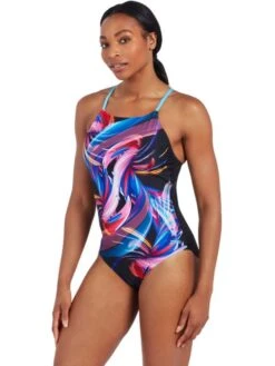Zoggs Y-Closeback One Piece - Colour Flow 12 Zoggs Y-Closeback One Piece - Colour Flow -Aqua Fit Wear zoggs y closeback one piece colour flow 462367 clfw 4